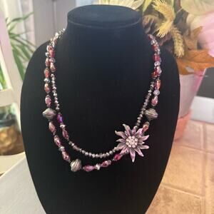 Beaded Double Strand Necklace